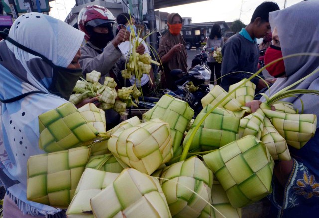 Pasar tradisional jelang lebaran saat corona- Lampung