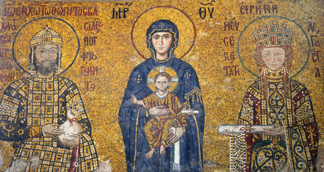 Gambar Maria memangku Yesus di Hagia Sophia, Turki  Foto: Shutter stock 