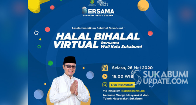 Halal bi halal virtual melalui media sosial (Medsos) Instagram (IG) bersama Wali Kota Sukabumi. | Sumber Foto:Istimewa