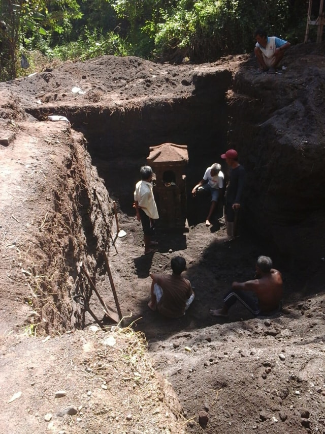 Proses penggalian situs di Kamasan, Klungkung, Bali - IST