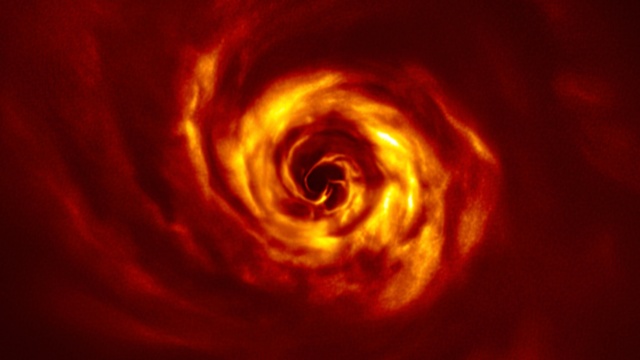 Foto bintang AB Aurigae yang di dekatnya tengah terjadi proses lahirnya sebuah planet baru. Foto: ESO/Boccaletti et al.