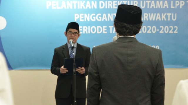 Suasana plantikan Dirut TVRI 2020-2022, Iman Brotoseno. Foto: Dok. Dewas TVRI