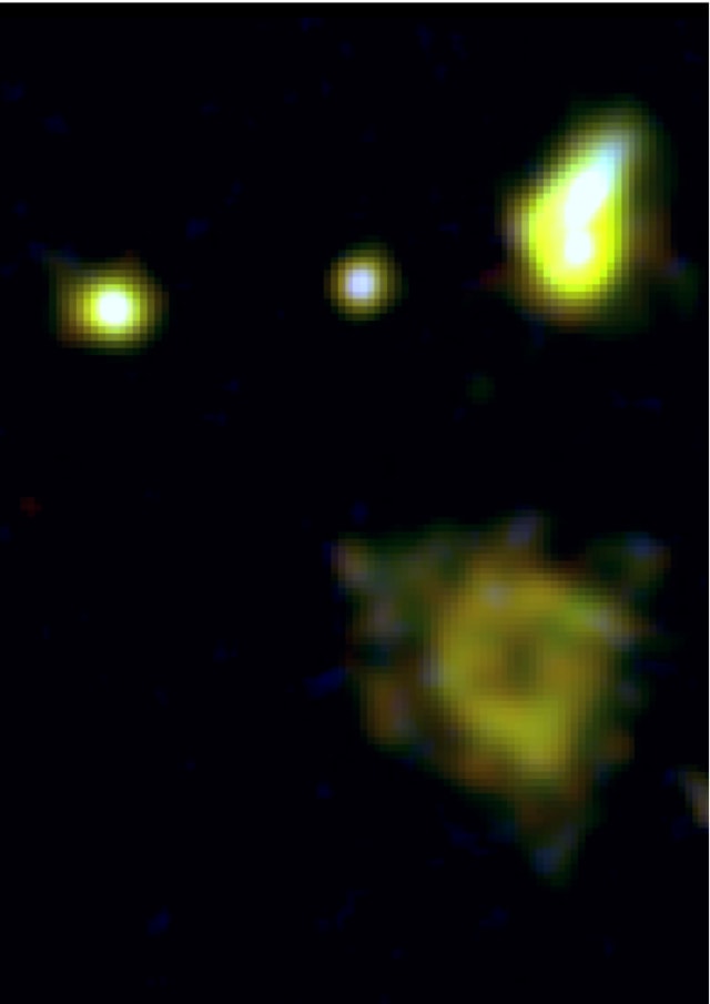 Gambar komposit untuk galaksi R5519 yang dikompilasi dari foto-foto yang ditangkap oleh Teleksop Hubble. Foto: Hubble Space Telescope/Tiantian Yuan