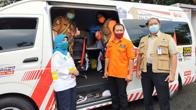 Mobil bantuan BNPB untuk penanganan COVID-19 di Surabaya, Jatim. Foto: Dok. BNPB
