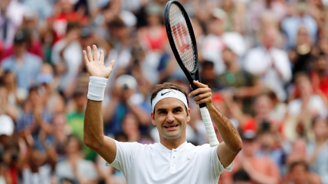 Federer berhasil lolos ke babak ketiga. (Foto: Reuters/Stefan Wermuth)