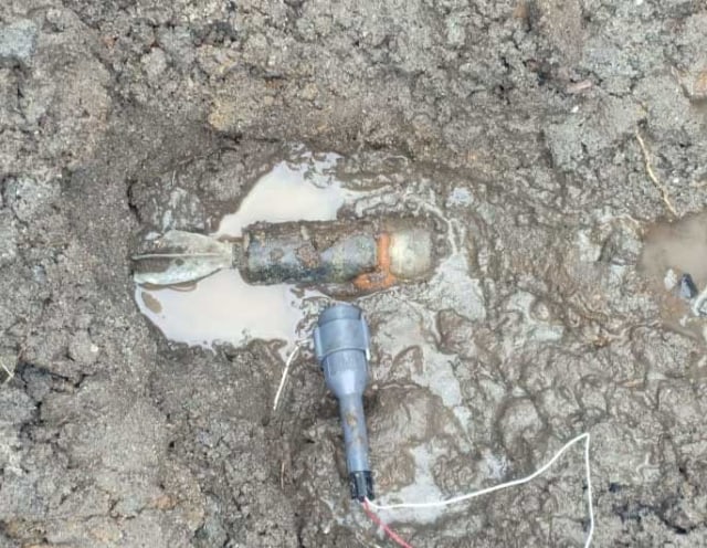 Mortir sisa peninggal prang dunia ke II ditemukan di Simalungun. Foto: Istimewa