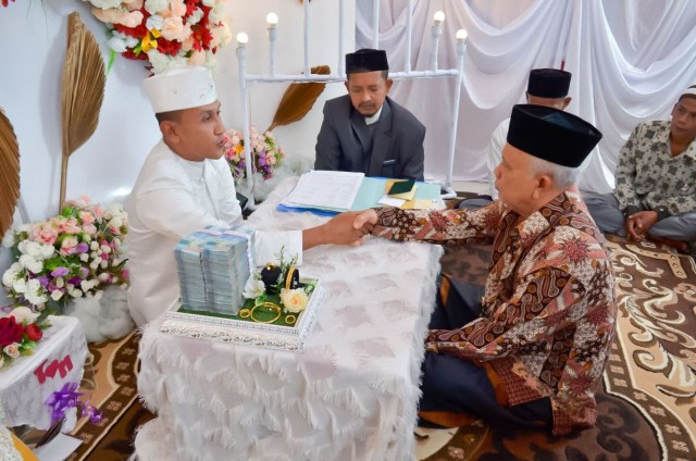 Ilustrasi prosesi akad nikah di Aceh, Februari 2020. Foto: Dok. Murizal