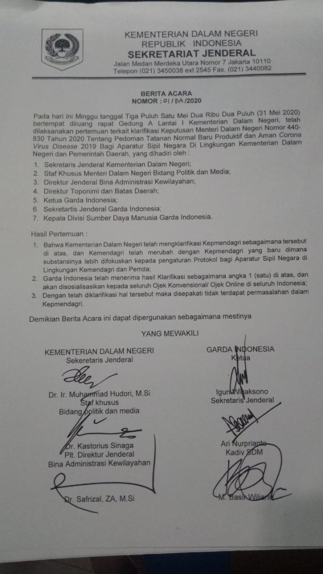 Setelah Ditemui Pejabat Kemendagri, Ojol Jamin Tak Demo ke Istana (405474)