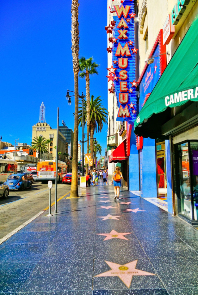 Landmark populer Hollywood Walk of Fame di Los Angeles, Amerika Serikat Foto: Shutter Stock
