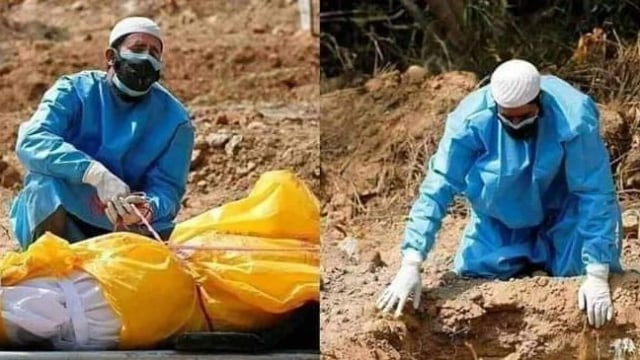 Pilu, Pemuda Ini Makamkan Sendiri Ayahnya yang Meninggal karena Corona (2)