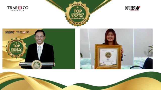 com-AICE Group meraih penghargaan Indonesia TOP Corporate Social Responsibility of The Year 2020 yang diadakan secara online pada Jumat (05/06). 