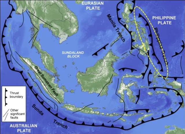 Potensi Gempa Kuat di Tunjaman Lempeng Laut Filipina