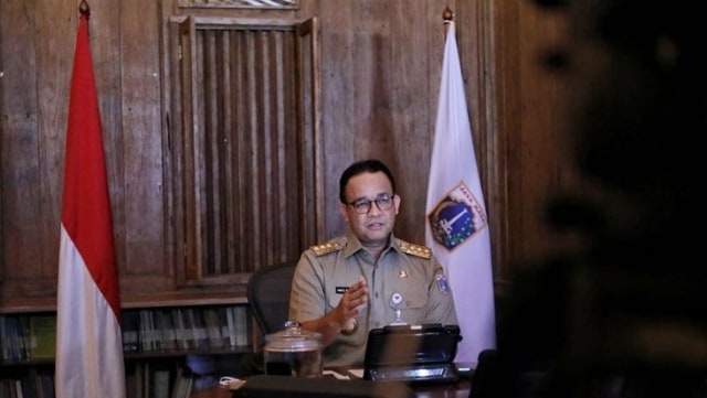 Gubernur DKI Jakarta Anies Baswedan menjadi pembicara di Cities Against COVID-19 Global Summit 2020-Virtual. Foto: Instagram/@aniesbaswedan