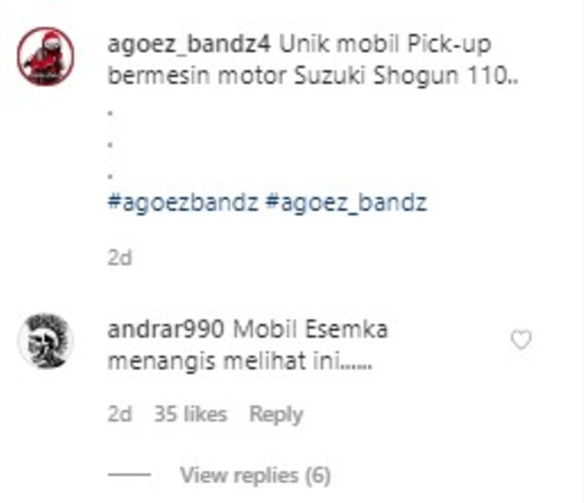Mobil Pikap Pakai Mesin Suzuki Shogun, Reaksi Netizen: Esemka Nangis Lihat Ini (197081)