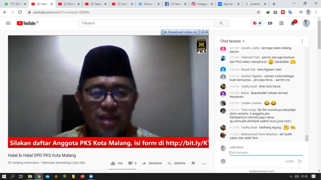 Halal bihalal. Foto: PKS Kota Malang.