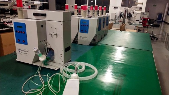 PT Len Industri (Persero) memproduksi emergency ventilator untuk penanganan pasien COVID-19 dengan menggunakan komponen lokal dan desain dari BPPT dan  ITB. Foto: ANTARA/HO Humas PT Len/pri