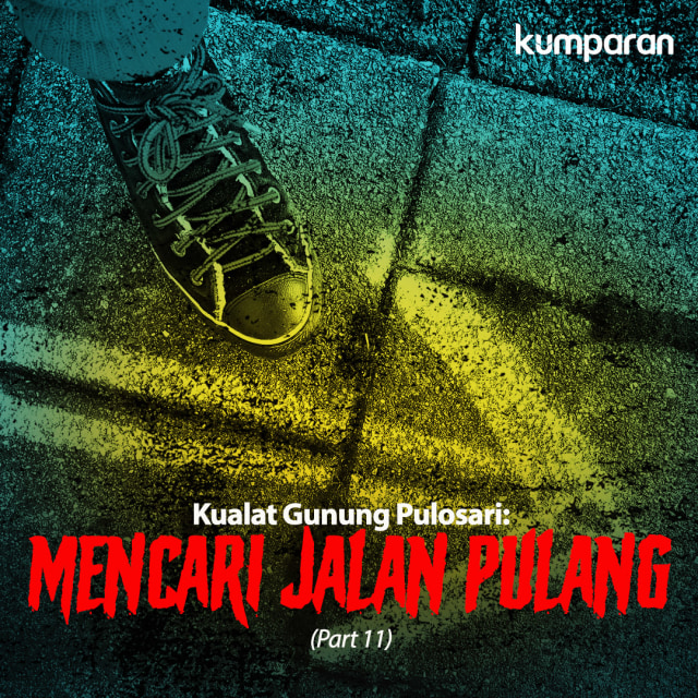 Ilustrasi cerita horor Kualat Gunung Pulosari bagian 11 Mencari Jalan Pulang. Foto: Masayu Antarnusa/kumparan