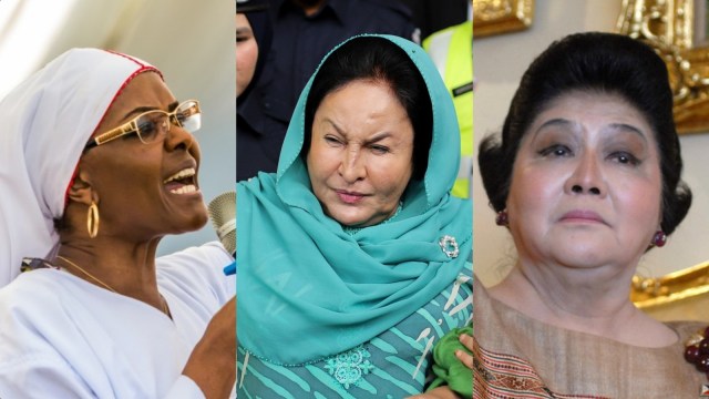 Ibu Negara yang dikritik karena boros: Grace Mugabe, Rosmah Mansor, Imelda Marcos.  Foto: AFP