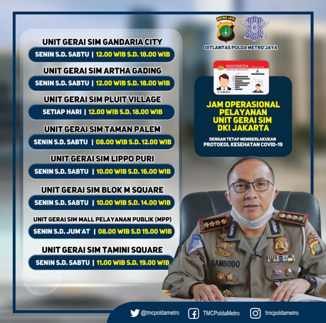 Jadwal SIM Keliling di Jakarta, 28 Juli 2020 (149117)