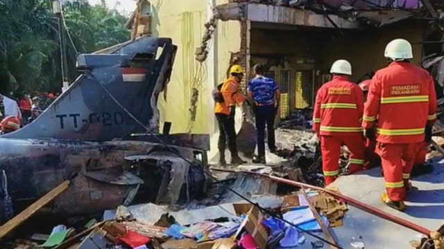 Pesawat TNI AU jatuh di Riau