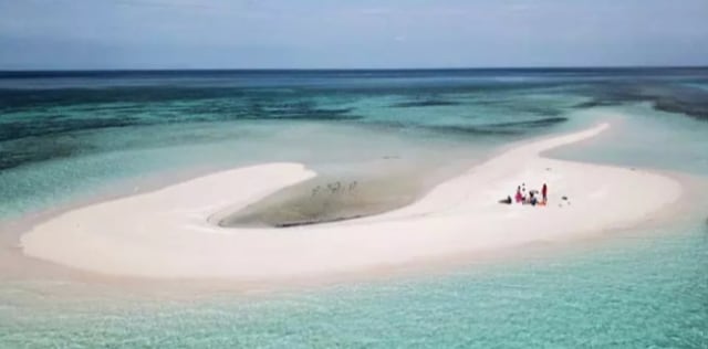 Panorama pasir timbul Pantai Meko, Kabupaten Flores Timur. Foto: istimewa. 
