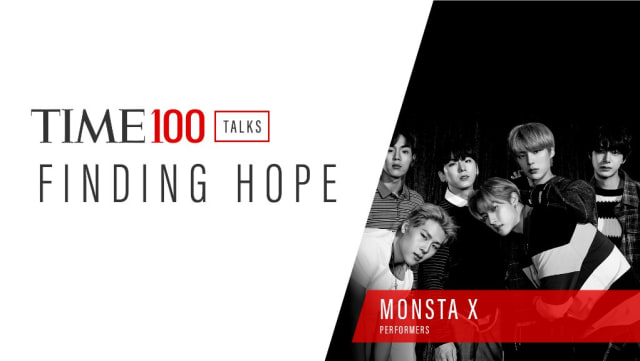 Monsta X di acara Time 100 Talks.  Foto: Twitter/TIME