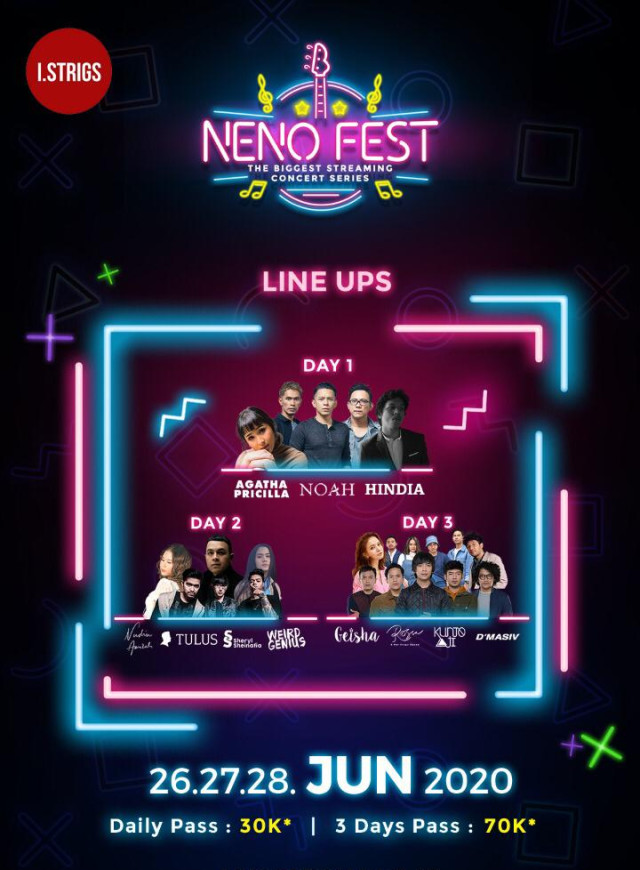 Konser online Neno Fest. Foto: Dok. Istimewa