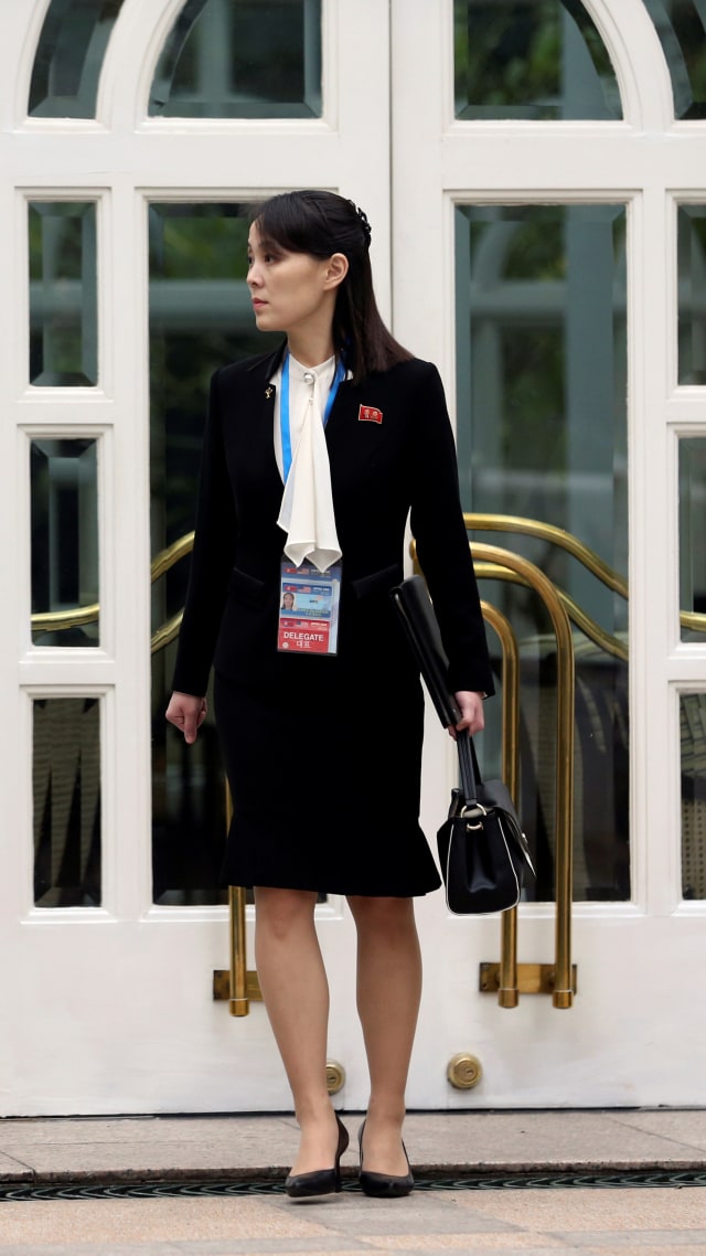 Kim Yo Jong, saudara perempuan pemimpin Korea Utara Kim Jong Un dan wakil direktur departemen pertama Komite Pusat Partai Buruh yang berkuasa. Foto: Leah Millis /  Reuters