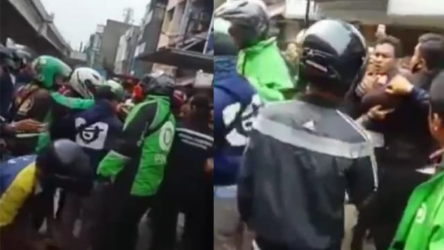 Motor Ingin Ditarik Paksa, Pengendara Ojol Gelut dengan Debt Collector (46480)