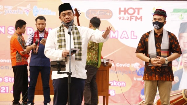 Wakil Gubernur DKI Jakata, Riza Patria saat menghadiri acara konser amal dalam rangka HUT Jakarta. Foto: PPID Jakarta