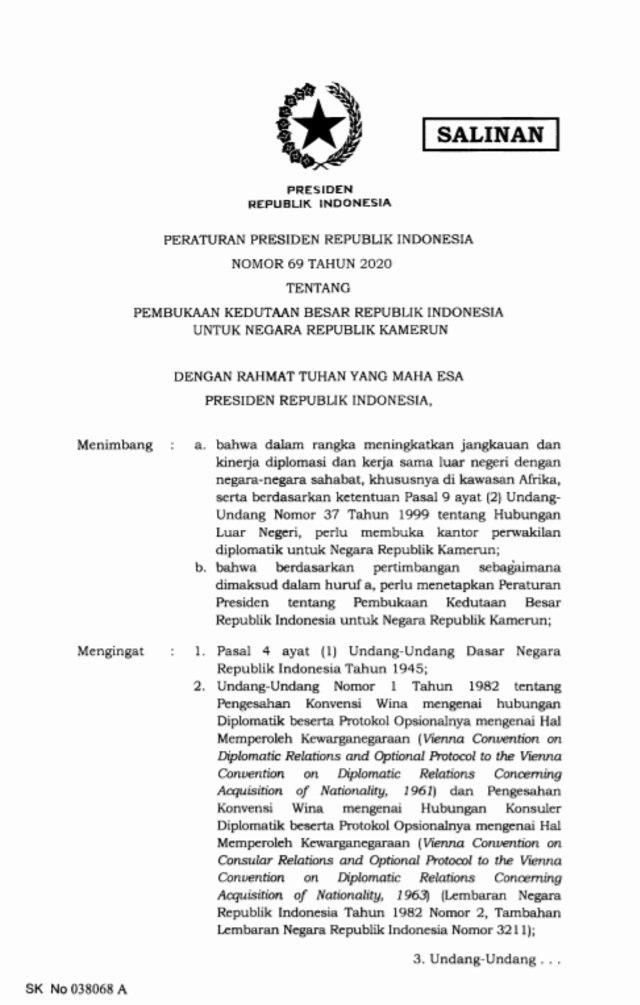 Indonesia Buka Kedutaan di Kamerun (354856)