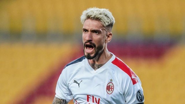 Castillejo merayakan golnya ke gawang Lecce. Foto: Instagram @ACMilan