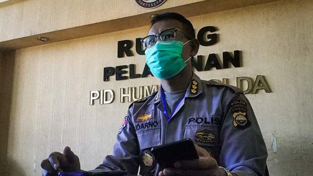 Kabid Humas Polda Bengkulu Kombes Pol Sudarno saat memberikan keterangan soal penetapan tersangka pencabulan.  Foto: Antaranews.com