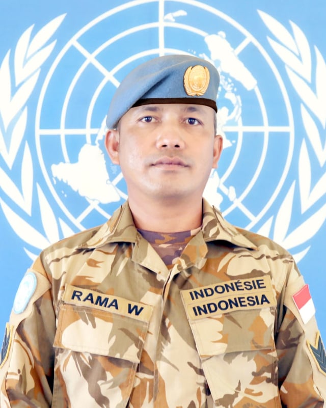 Serma Rama Wahyudi, prajurit TNI yang gugur dalam tugas Misi perdamaian PBB di Kongo. Foto: Puspen TNI