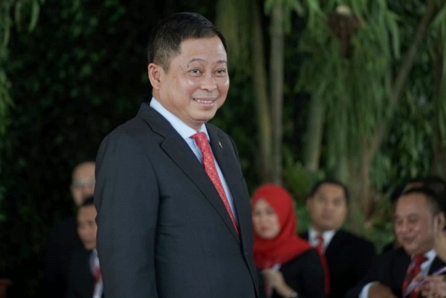 Ignasius Jonan saat menghadiri pelantikan Presiden dan Wakil Presiden di Gedung DPR-MPR, Minggu (20/10/2019). Foto: Iqbal Firdaus/kumparan