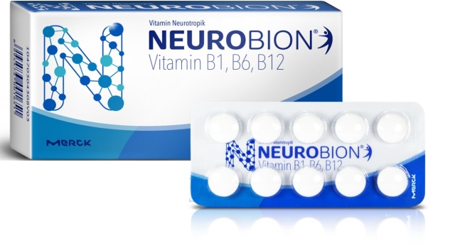 Neurobion, vitamin neurotropik yang diproduksi oleh PT Merck, TBK untuk P&G Health. Baca aturan pakai. Bila gejala berlanjut hubungi dokter Foto: P&G Indonesia