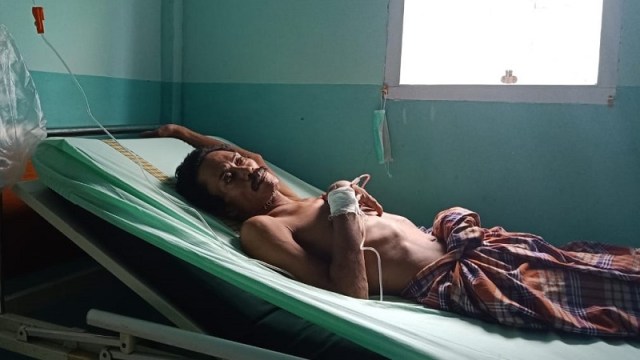 Syafrudin perantau asal Sulawesi Selatan yang merantau di Tolitoli, jatuh sakit, tanpa didampingi keluarga. Foto: Moh Sabran/PaluPoso