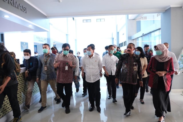Kunjungan Menteri Kesehatan, Terawan Agus Putranto, Jumat (03/7) di RSUD Bung Karno