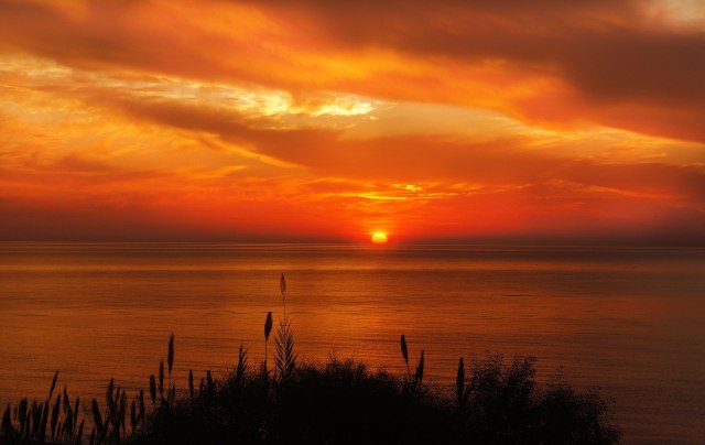 Warna langit tampak oranye saat matahari terbenam (Gambar oleh Iatya Prunkova dari Pixabay0