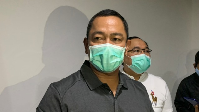 Wali Kota Semarang, Hendrar Prihadi konferensi pers soal perpanjangan PKM di Kantor DKK Semarang. Foto: Afiati Tsalitsati/kumparan