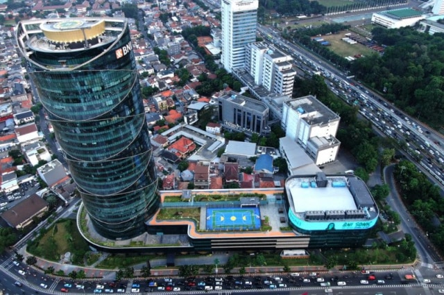 Gedung kantor pusat Bank BNI di Jakarta. Foto: Antara