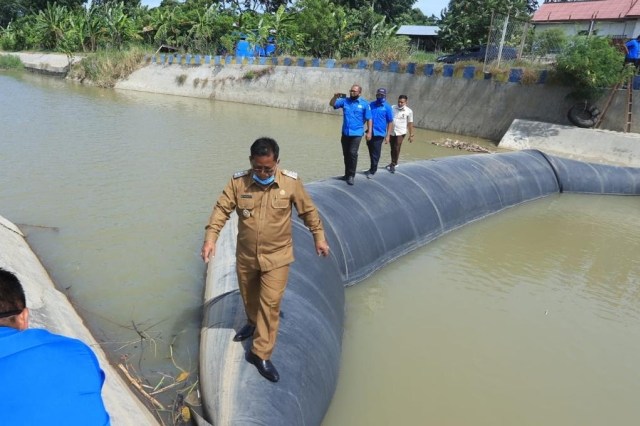 Bendungan karet di Lambaro, Aceh Besar. Foto: Humas Banda Aceh