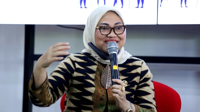 Menteri Ketenagakerjaan RI Ida Fauziyah pada peluncuran SKKNI di Bidang Perfilman di Kemenaker, Selasa (7/7). Foto: Kemenaker
