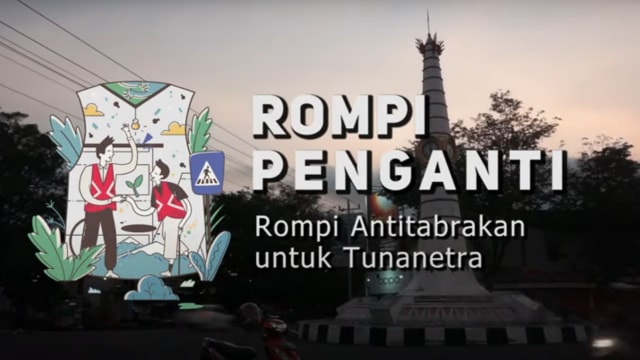 Rompi anti tabrakan untuk tunanetra. Foto: Pemprov Jawa Tengah