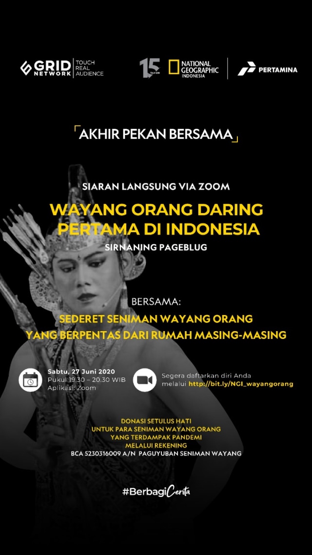 Pertamina gelar pertunjukan Wayang Orang Daring Pertama di Indonesia. Foto: Dok. Pertamina