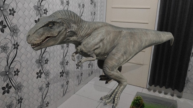 Dinosaurus 3D dari Google. Foto: Jofie Yordan/kumparan