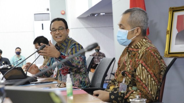 KPK lakukan Monitoring penyaluran Bansos di Pemprov DKI Jakarta bersama Gubernur Anies Baswedan. Foto: Dok. KPK