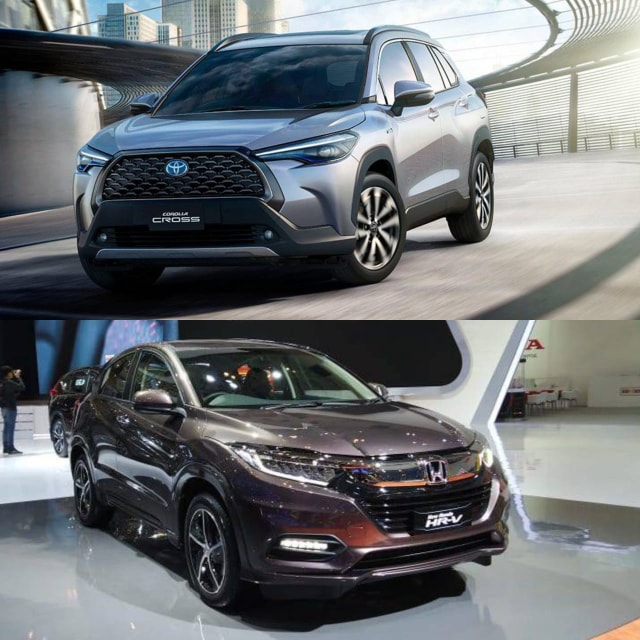 Toyota Corolla Cross vs Honda HR-V 1.8 L. Foto: dok. kumparan