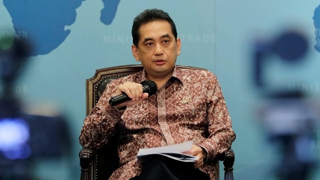 Menteri Perdagangan Agus Suparmanto saat melakukan konferensi pers. Foto: Humas Kemendag
