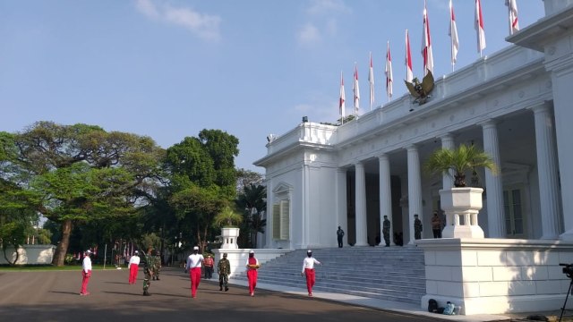 Simulasi Upacara HUT Kemerdekaan di Istana Kepresidenan Jakarta.  Foto: Istimewa